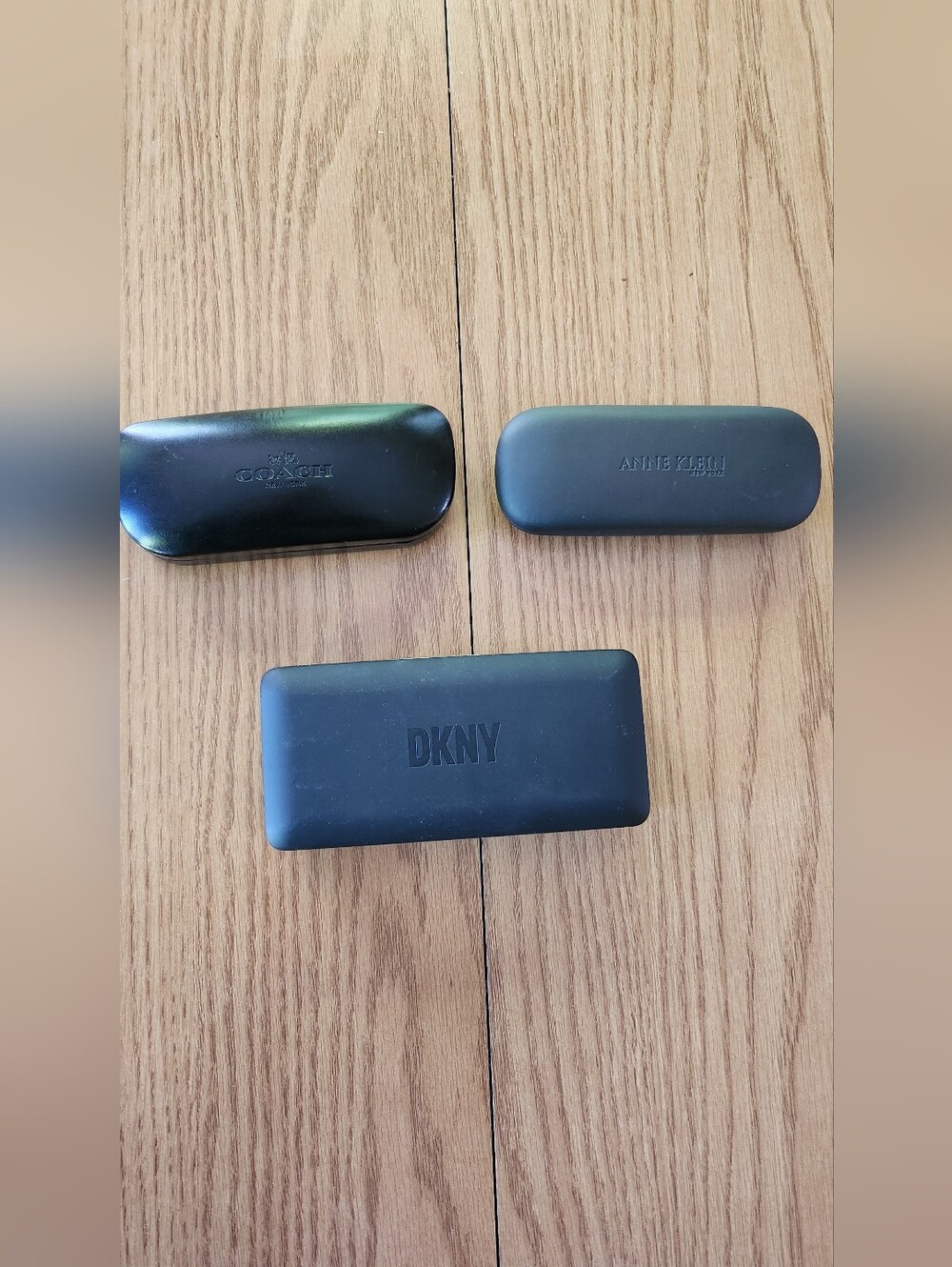 Three Black Designer Hard Shell Eyeglass Cases
